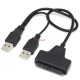 Преходник USB 2.0 към SATA, черен