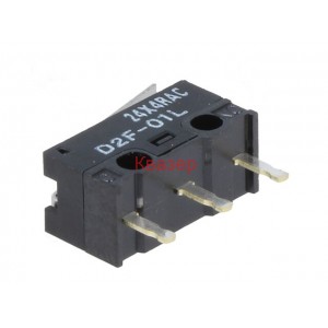 D2F-01L OMRON OCB Микропревключвател SNAP ACTION с лост SPDT 0.1A/30VDC