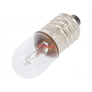 LAMP E10/24/50 Лампа E10 24VDC 50mA 1.2W, цилиндричен Стъкл.балон