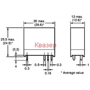 Реле OMRON G2R-1-E 24VDC SPDT, бобина 24VDC