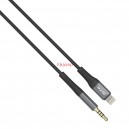 Аудио кабел Moveteck TB1286, 3.5mm към Lightning, 1.0м, Черен