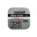 Бутонна батерия сребърна SR731 SW329 1.55V MAXELL