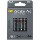 Акумулаторна батерия GP R03 AAA 800MAH NIMH RECYKO PRO, 4бр
