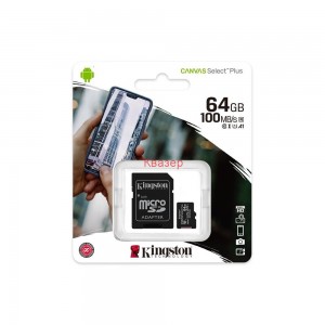 Карта памет Kingston Canvas Select PLUS micro SDHC 64GB, CLASS 10 UHS-I