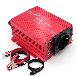 ТРАНСФЕРТЕР ИНВЕРТОР 500W 12V/230V 2 USB С ДИСПЛЕЙ YINLEADER F-500A