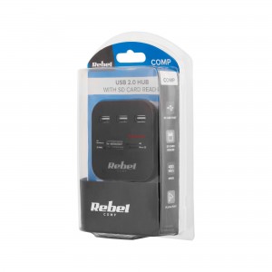 3-портов USB 2.0 хъб с четец на карти