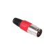 Мъжки канон XLR за монтаж на кабел 3pin червен