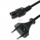 Захранващ кабел за касетофон с евро щесел 2м H03VVH2-F 0.75кв.мм.