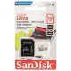 Карта памет Micro SDHC + адаптер SANDISK ULTRA MICROSDHC UHS-I, 128GB, CLASS 10, 100MB/S