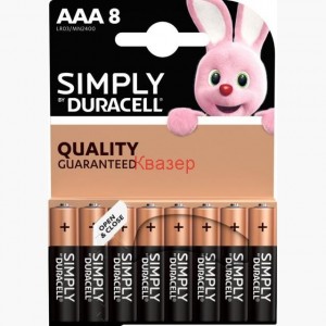 Алкална батерия ААА Duracell Simply LR03 8бр