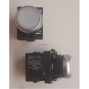 Бял Push-button без задържане, светещ M22-LED EATON ELECTRIC