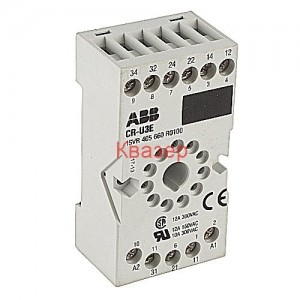 Цокъл за реле PIN11 10A 250V AC на DIN шина ABB CR-U3E 1SVR405660R0100