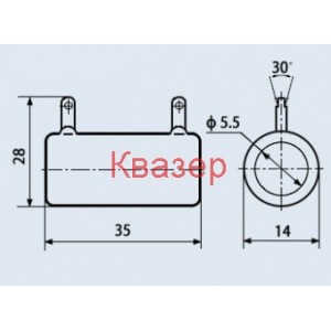 Резистор жичен ПЭВ-7.5 7.5W 75 ohm ±5% керамичен