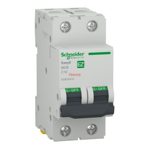 Автоматичен прекъсвач EZ9F35210 Easy9 XP 2P C 10A MCB SCHNEIDER ELECTRIC 