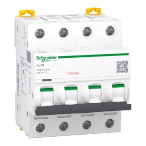 Автоматичен прекъсвач A9F74470 Acti9 iC60N 4P C 0,5A MCB SCHNEIDER ELECTRIC