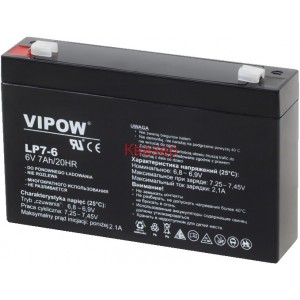 Акумулатор VIPOW 6V 7Ah 151x34x94 mm