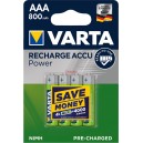 Акумулаторна батерия NiMH VARTA AAA 800mAh 4бр/бл.