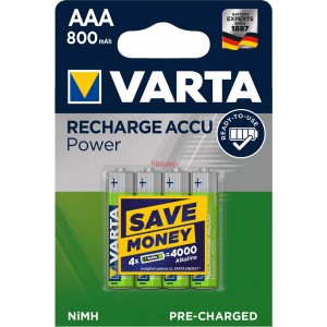 Акумулаторна батерия NiMH VARTA AAA 800mAh 4бр/бл.