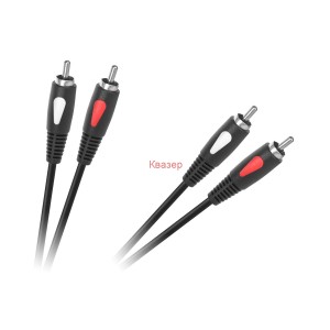 Кабел 2 мъжки чинча - 2 мъжки чинча 2RCA/2RCA 1.8m Cabletech Eco-Line