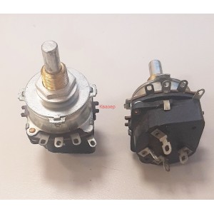 Потенциометър 10KC0.25W ос D6mm L23mm, с ключ