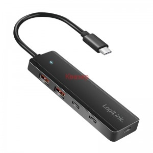 LOGILINK USB Hub 3.2 10Gbps / USB A гнездо x2, USB C гнездо x3 + USB C щепсел