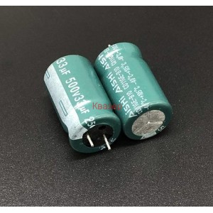 33uF 500V 105°C 18x25mm Кондензатор електролитен, THT, Aishi