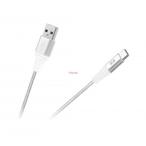 Кабел USB - USB Type-C REBEL 1м бял