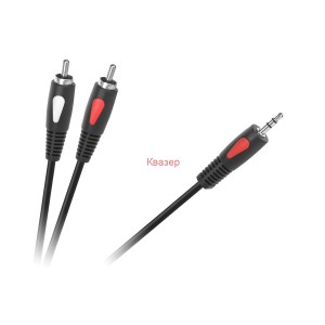 Кабел 3.5 мъжки стерео жак - 2RCA, 1,8m Cabletech Eco-Line