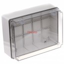 Кутия 300х220х120мм IP56, UV, плътни стени, затваряне с винт на прозрачен капак, Scabox Scame
