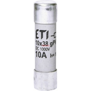Предпазител 1000V DC за фотоволтаични панели ETI POLAM 002625105 CH 10x38mm gPV 10А
