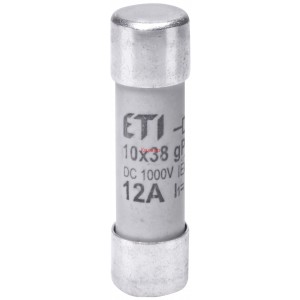 Предпазител 1000V DC за фотоволтаични панели ETI POLAM 002625106 CH 10x38mm gPV 12А