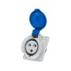 Контакт за панелен монтаж 2P+T 32A-6h/200-250V AC IP 44 IDE 02304