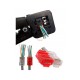 Комплект LAN инструменти 10бр, Pass Through система, RJ45, куфар 