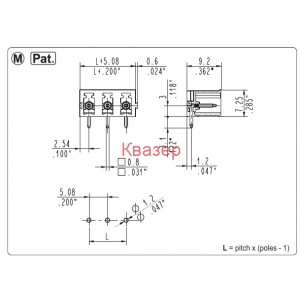 КЛЕМА CTM039M7 3pin pitch 7.62mm SAURO