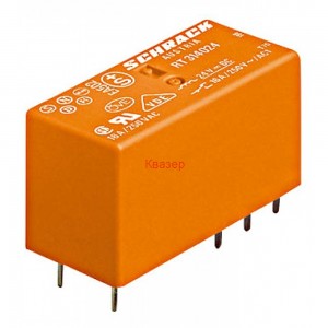Реле RT424012, бобина 12V AC, 8A DTDT Schrack