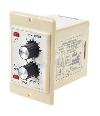 Реле за време, циклично, аналогово, ATDV-Y, 220V AC, NO+NC, 5A 250VAC, 3m