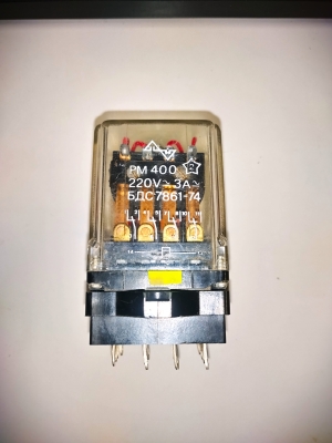 РЕЛЕ РМ400 БОБИНА - 60VDC, 220V/3A С 4 ПРЕВКЛЮЧВАЩИ КОНТАКТА