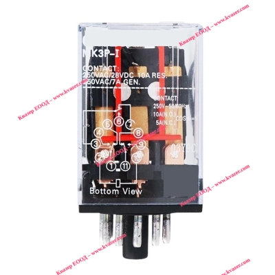 Реле Globus  MK3P1- I бобина 48V DC, 3PDT 10A 250VA