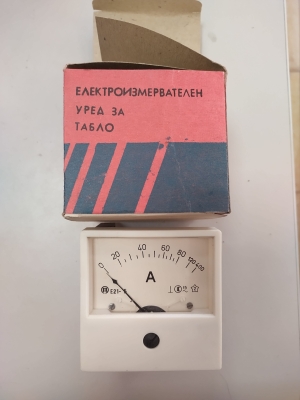 Амперметър 0-400A AC /E 21-5 аналогов панелен 80x80mm