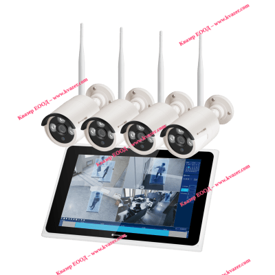 Комплект 4бр WiFi Камери 3 Мpixel + NVR,  Kruger&Matz Connect C210 Tuya 