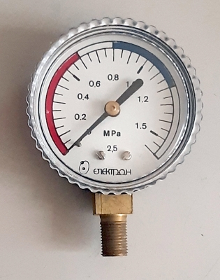 Манометър 0-1.6 MPa. Ф60 M10 кл.2.5