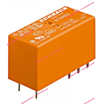 Реле RT424730, бобина 230V AC, 8A DPDT Schrack