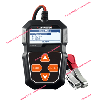 Тестер за акумулатори и батерии, 8-16V DC, KW208