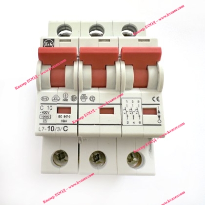 Автоматичен прекъсвач 3P 63A 10kA FG L7-63/3/C