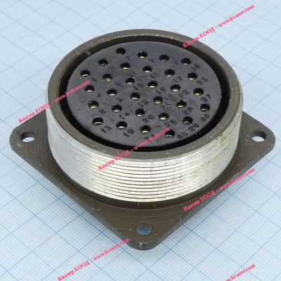 Кръгъл женски съединител 30pin ШР55П30ЭГ1, прав, винтово заключване