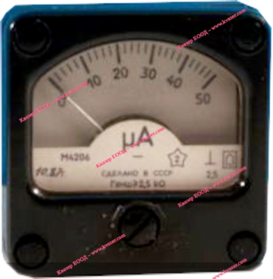 Амперметър М4206 DC 0-50μA 2.5% М4206 40X40mm
