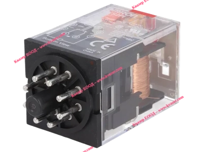   Реле 10A DPDT, бобина 24V AC,  MKS2PI AC24