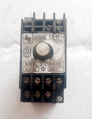 Реле TX11 ZR таймер 0.2 - 2s. 220V AC