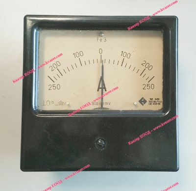 Амперметър 250-0-250A DC 144/144mm