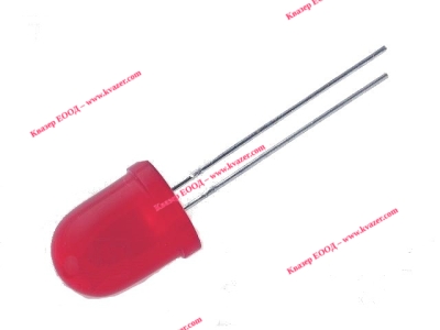 СВЕТОДИОД 10mm - червен, 40-150mcd 60°, дифузен L-813ID